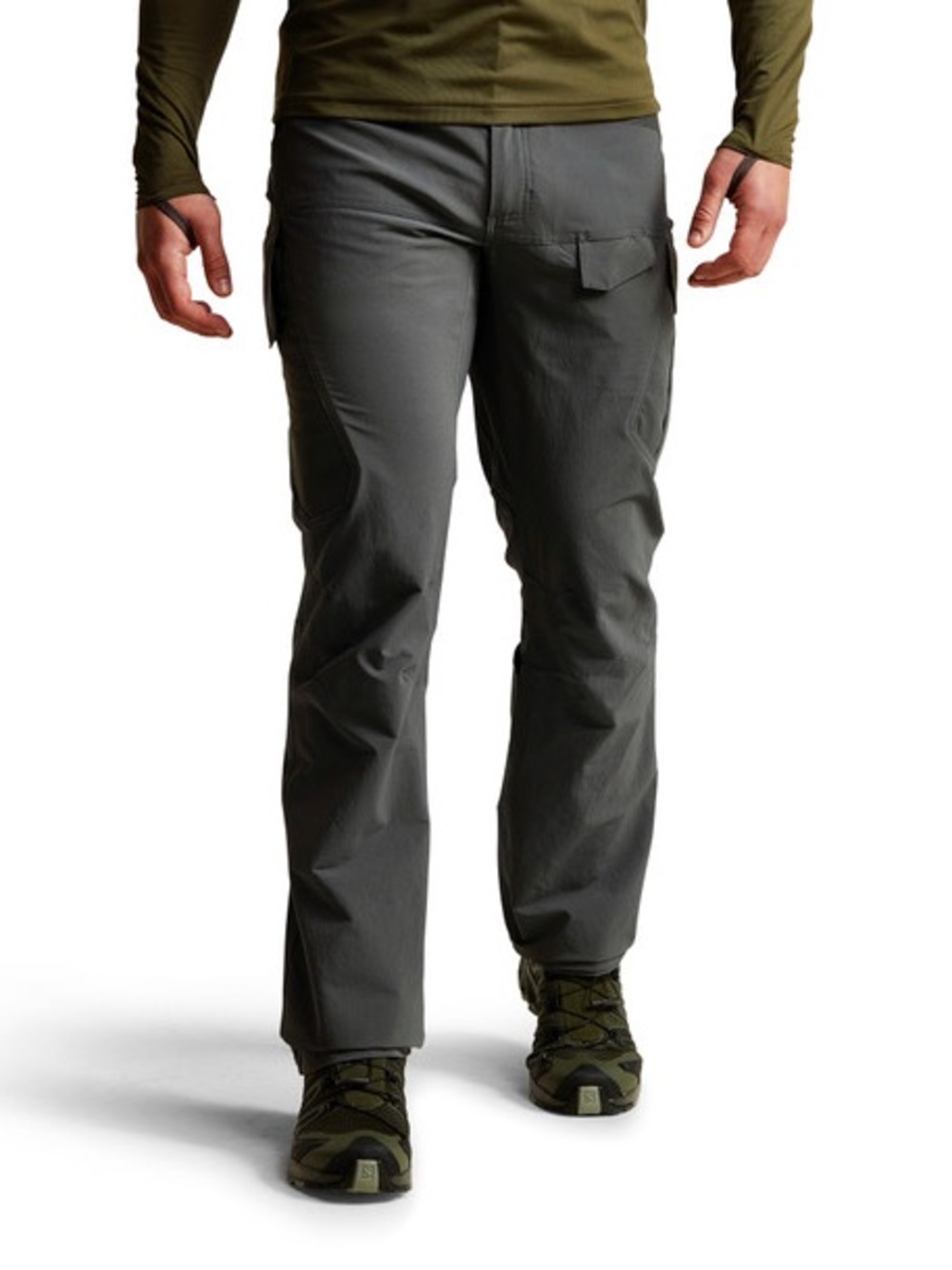 Sitka Gear Men's Range Water Repellent Cargo Archery Lead Pants in Gray 40R